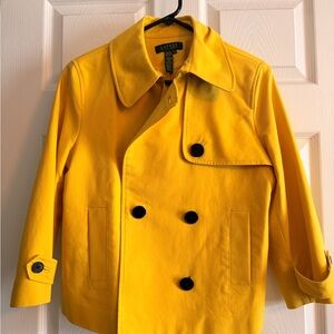 Ralph Lauren Bright Yellow Double-Breasted Peacoat